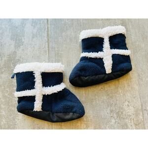 N'Ice Caps Baby Toddler Boys Soft Sherpa Lined Micro Fleece Winter Booties 6-12m